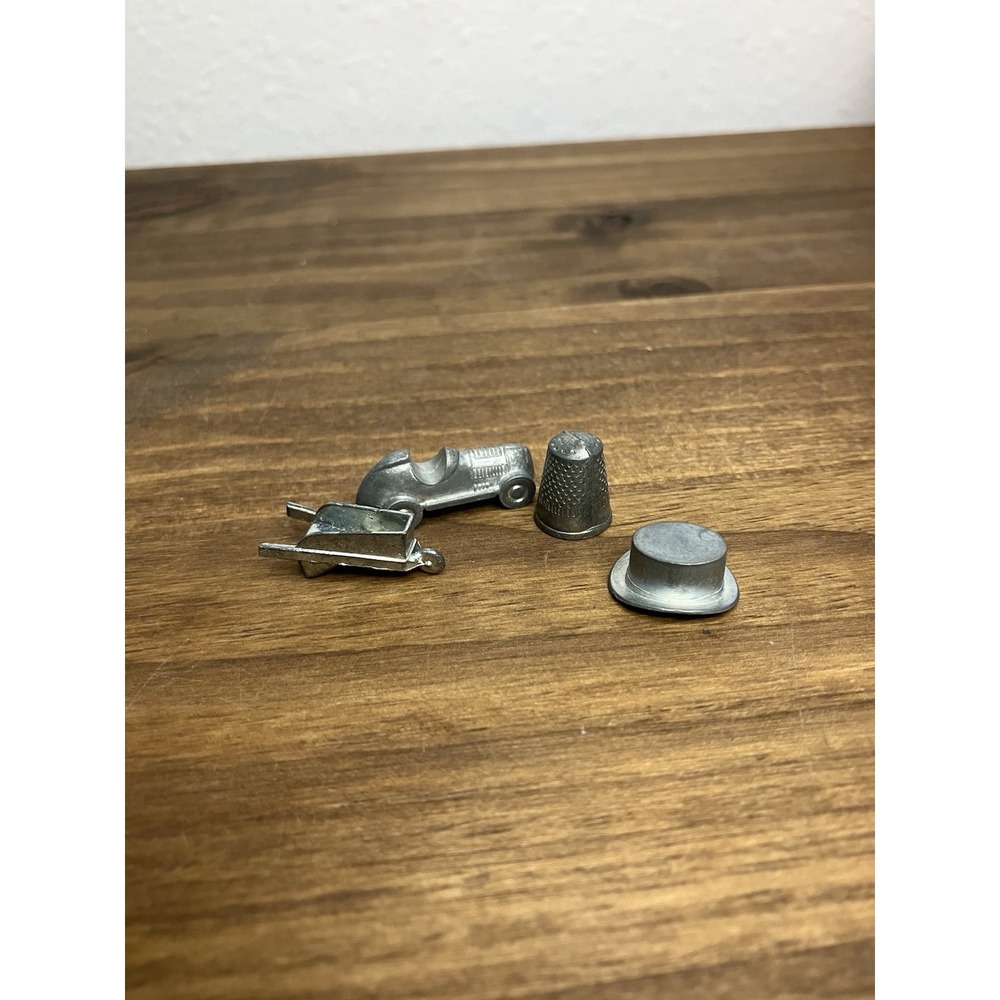 Lot of 4 Vintage Replacement Pieces Monopoly Metal Game Tokens